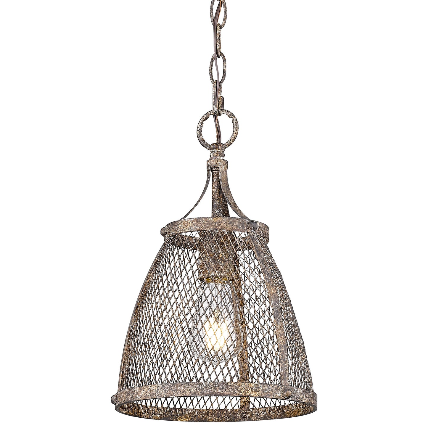 Calgary Mini Pendant in Pebbled Rust