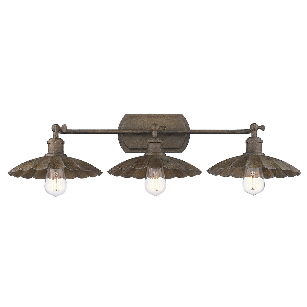 Clemence 3 Light Bath Vanity in Dark Rust