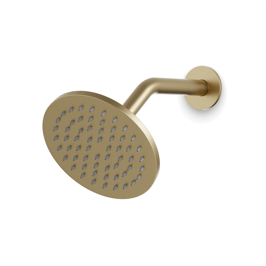 Artos Opera 6" Shower Head on Angled Arm Satin Brass – F907-74SB