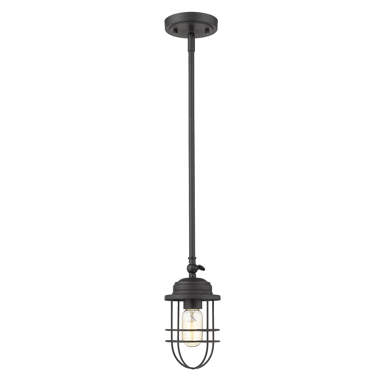 Seaport Mini Pendant in Matte Black