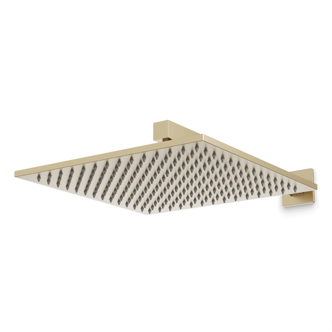 Artos Edge 12" Rain Shower Head on Ceiling Mount Arm Satin Brass – F907-22SB