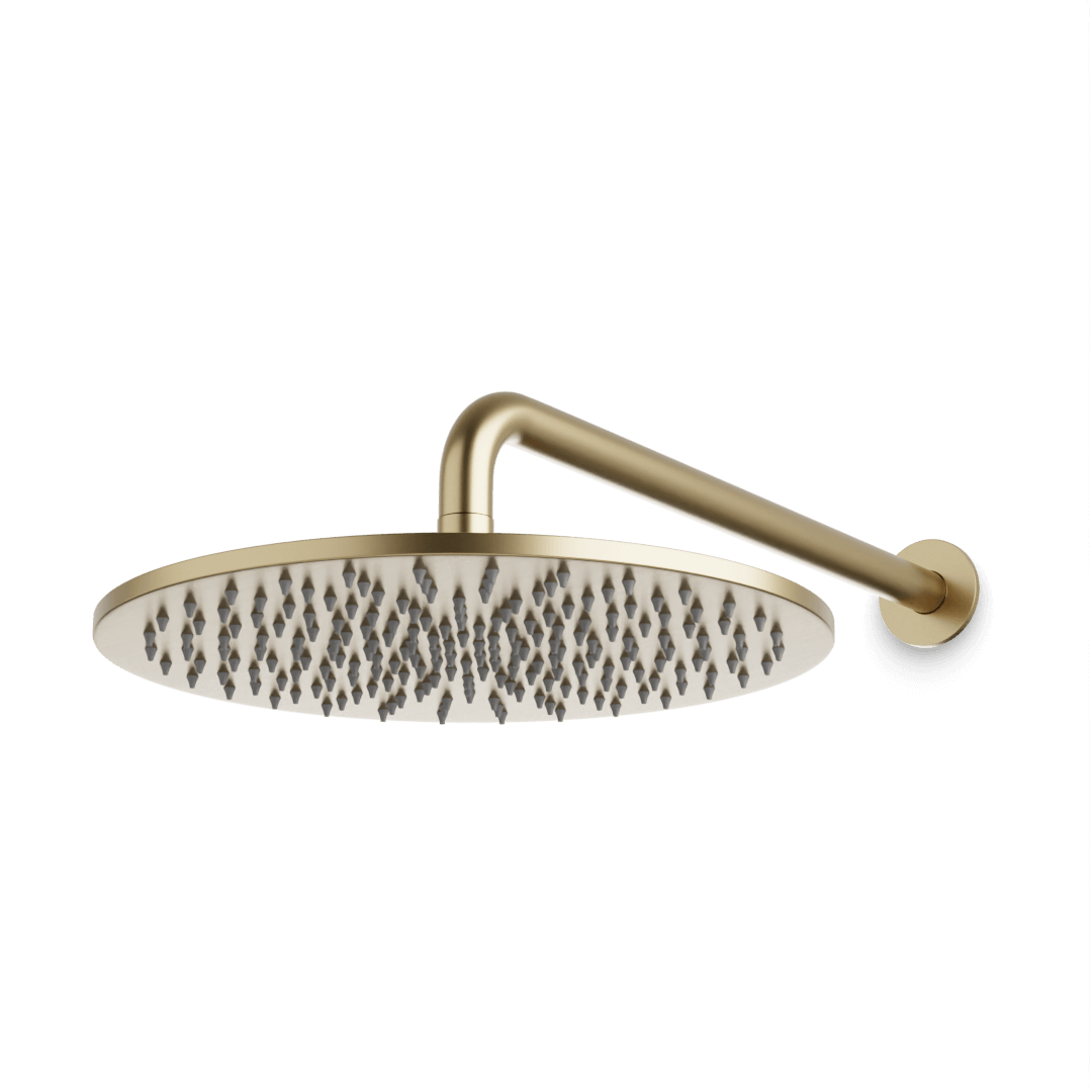 Artos Opera 12" Rain Shower Head on Wall Mount Arm Satin Brass – F907-1/12SB