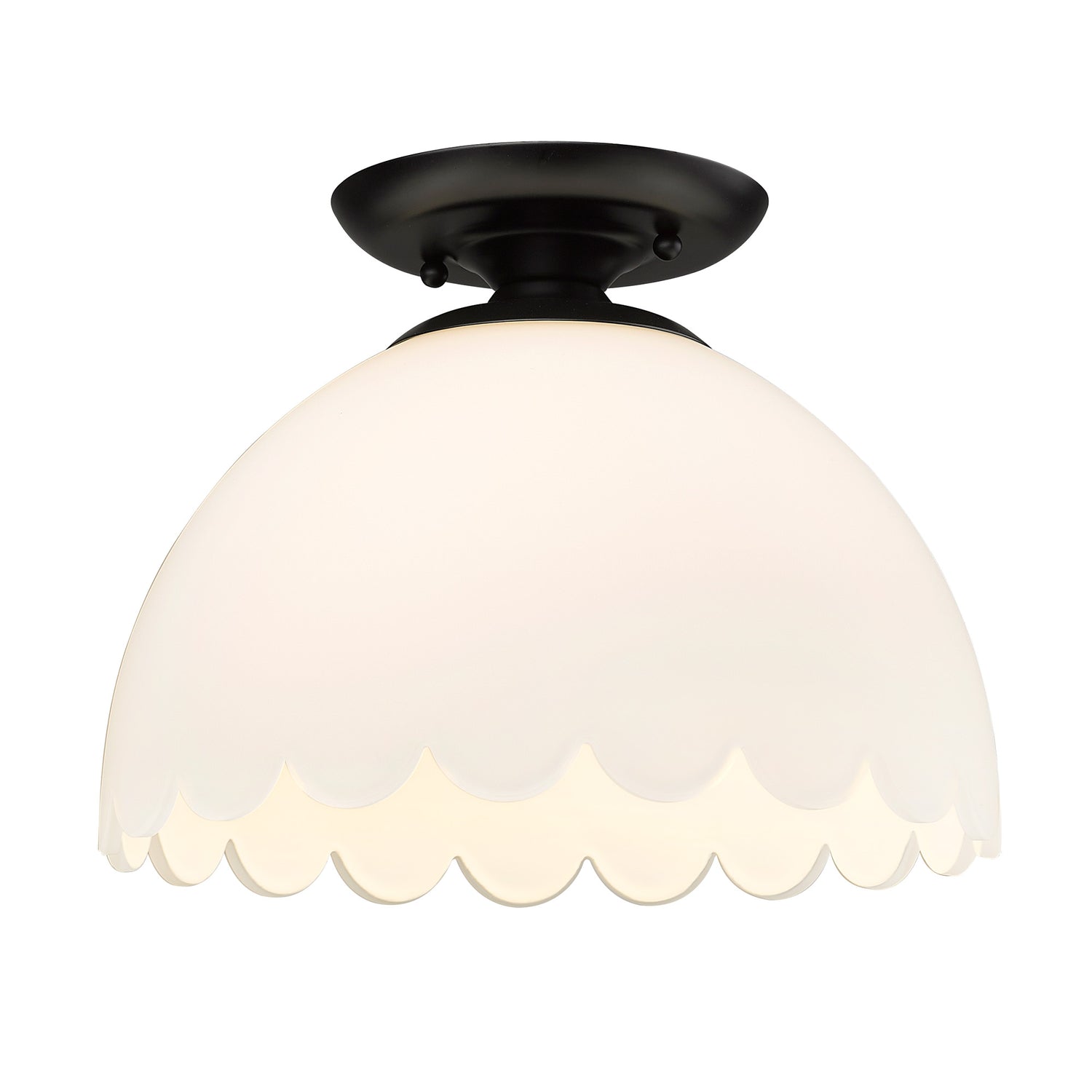 Dorinda BLK Matte Black Semi-Flush
