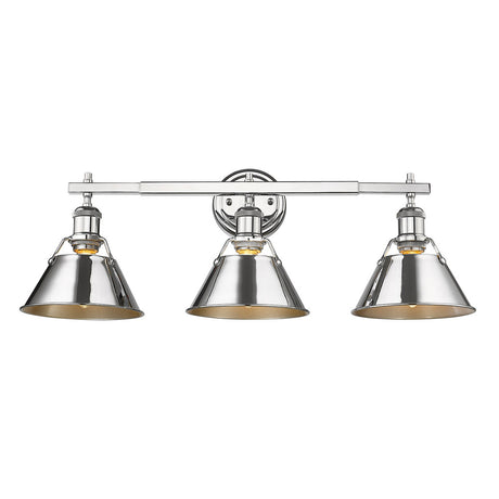 Orwell CH 3 Light Bath Vanity in Chrome with Chrome Shade