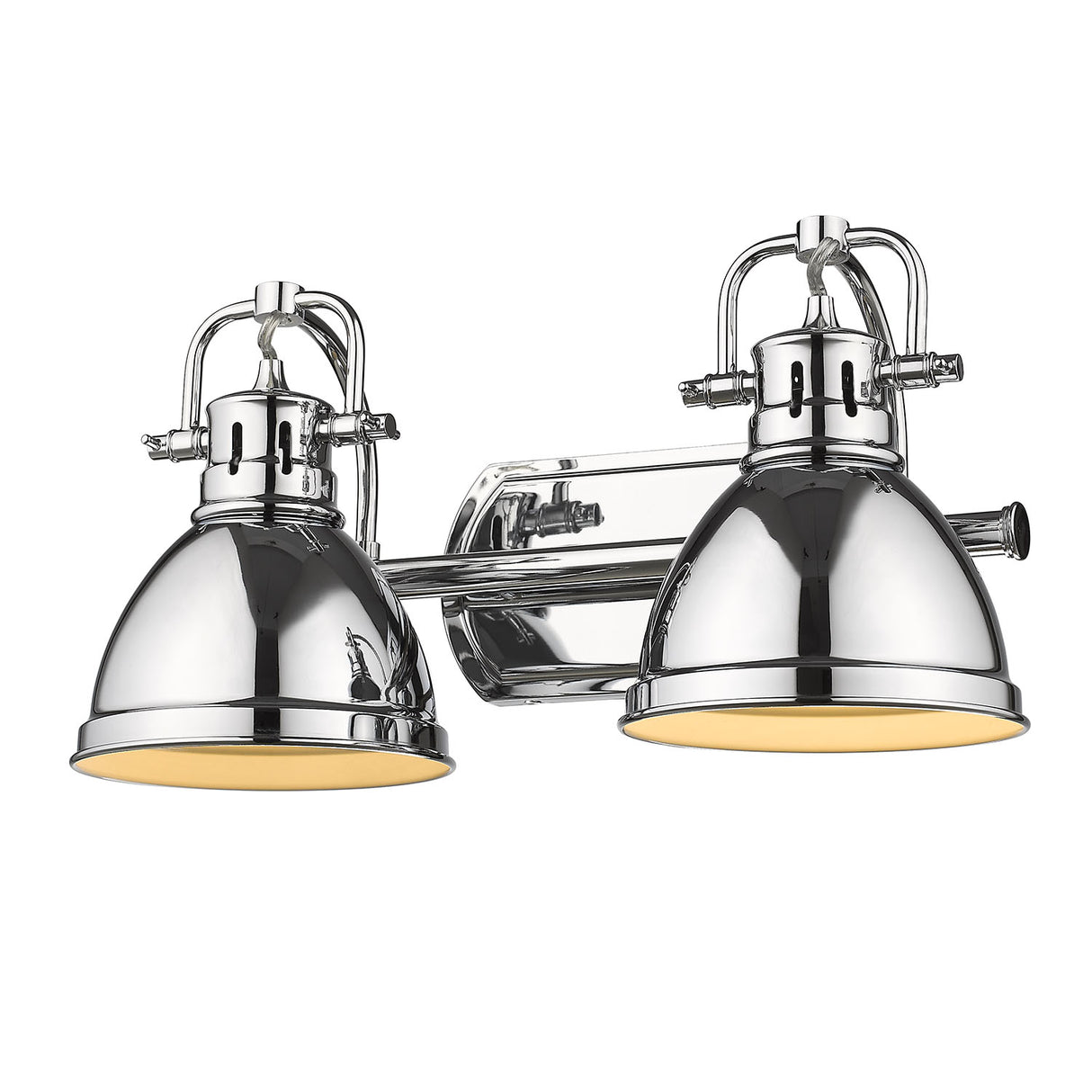 Duncan 2 Light Bath Vanity in Chrome with Chrome Shades