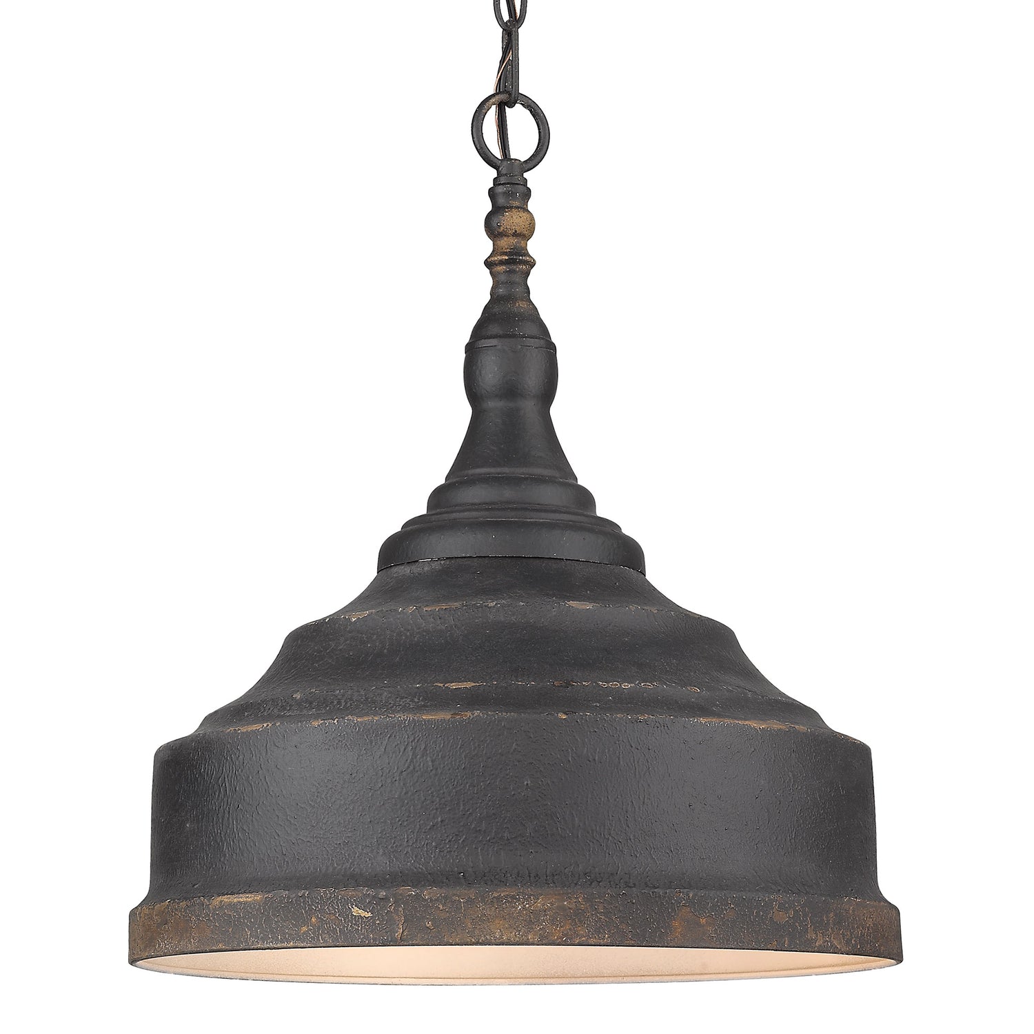 Keating 3 Light Pendant in Antique Black Iron