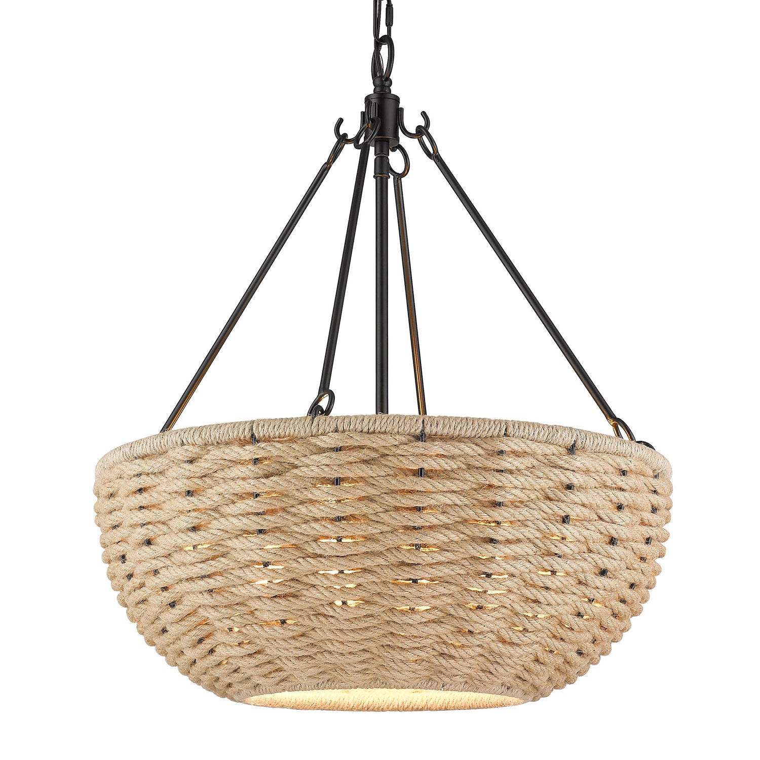 Hathaway 4-Light Pendant in Matte Black