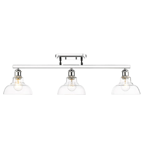 Carver 3-Light Semi-Flush in Chrome