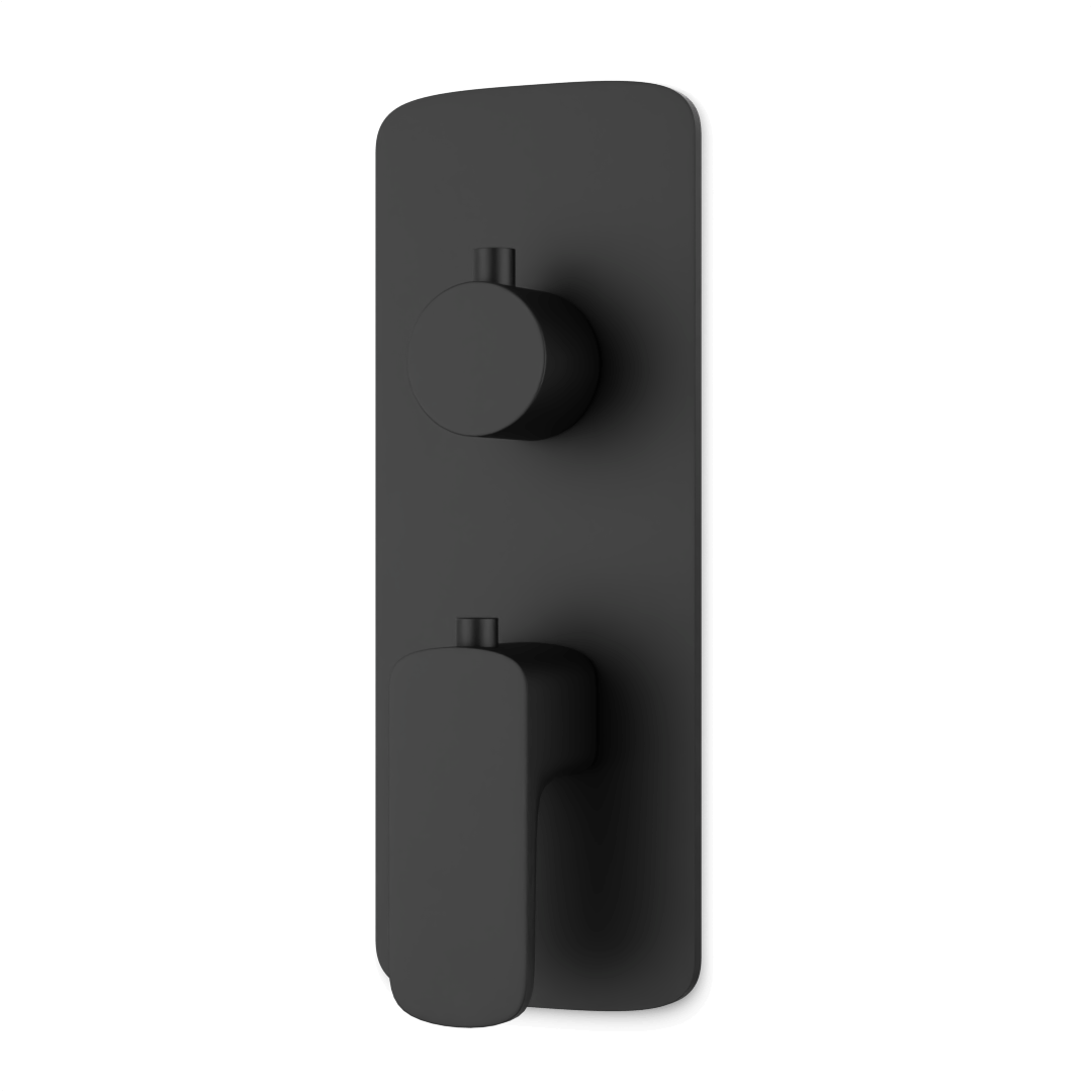 Artos Harmony Thermostat with 3-Way Diverter & Off Position Trim Kit Matte Black – F903B-64TKBK