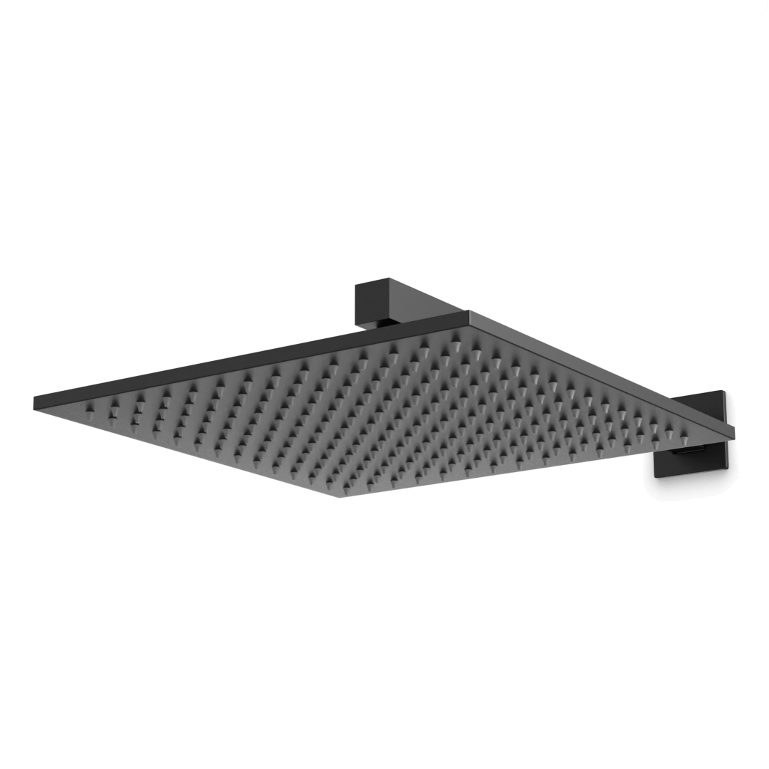 Artos Edge 12" Rain Shower Head on Ceiling Mount Arm Matte Black – F907-22BK