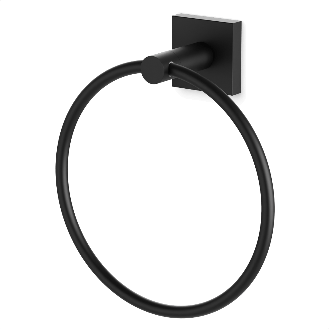 Artos Edge Towel Ring Matte Black – TA545BK