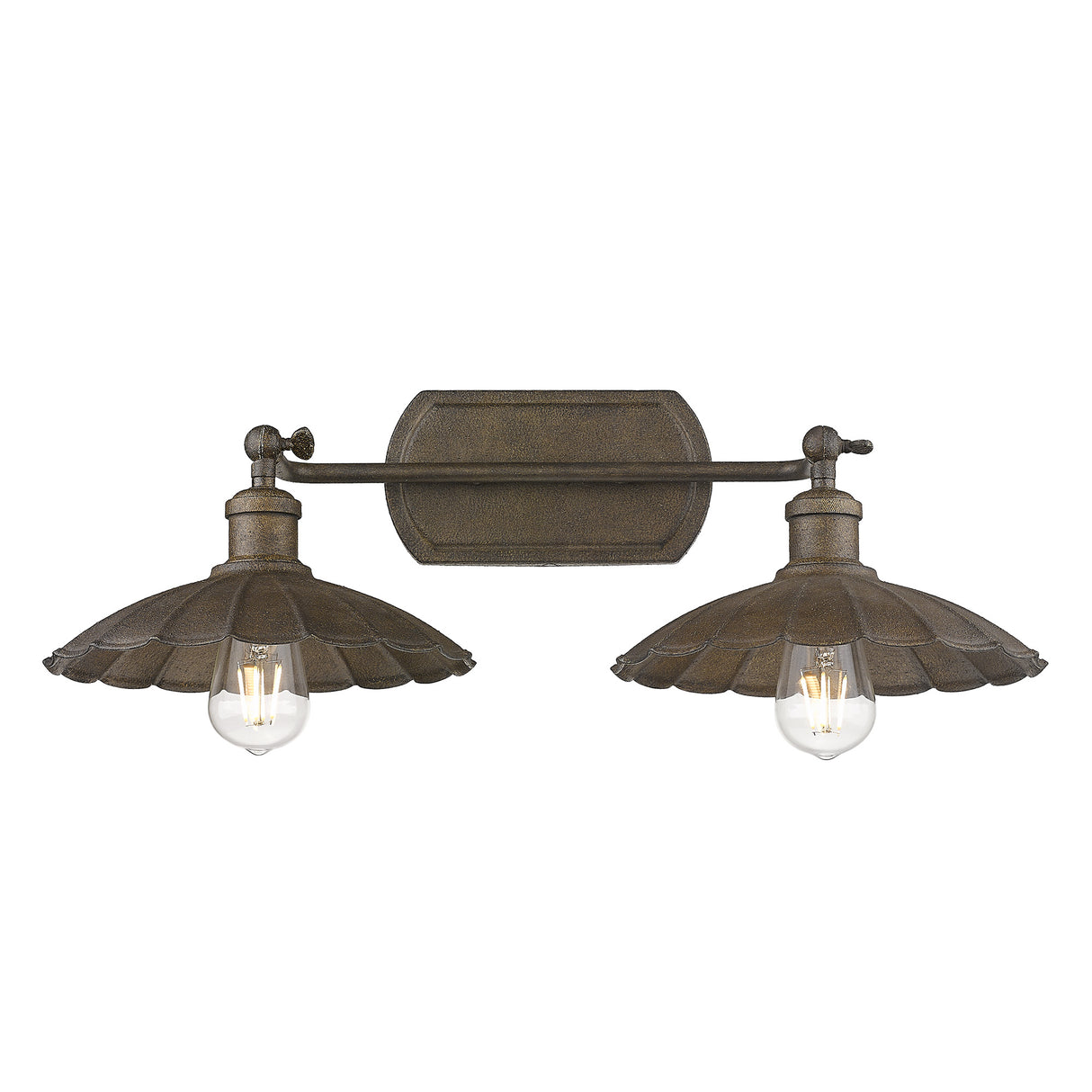 Clemence 2 Light Bath Vanity in Dark Rust