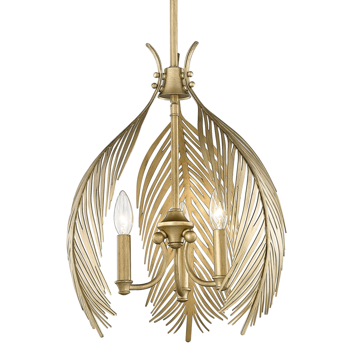 Cay 3 Light Pendant in Vintage Fired Gold