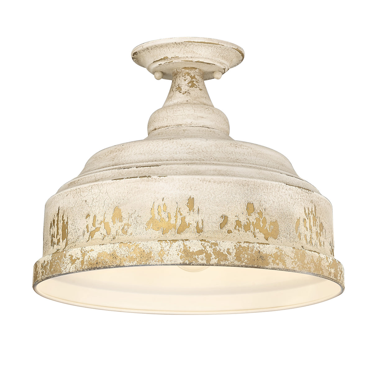 Keating Semi-Flush in Antique Ivory