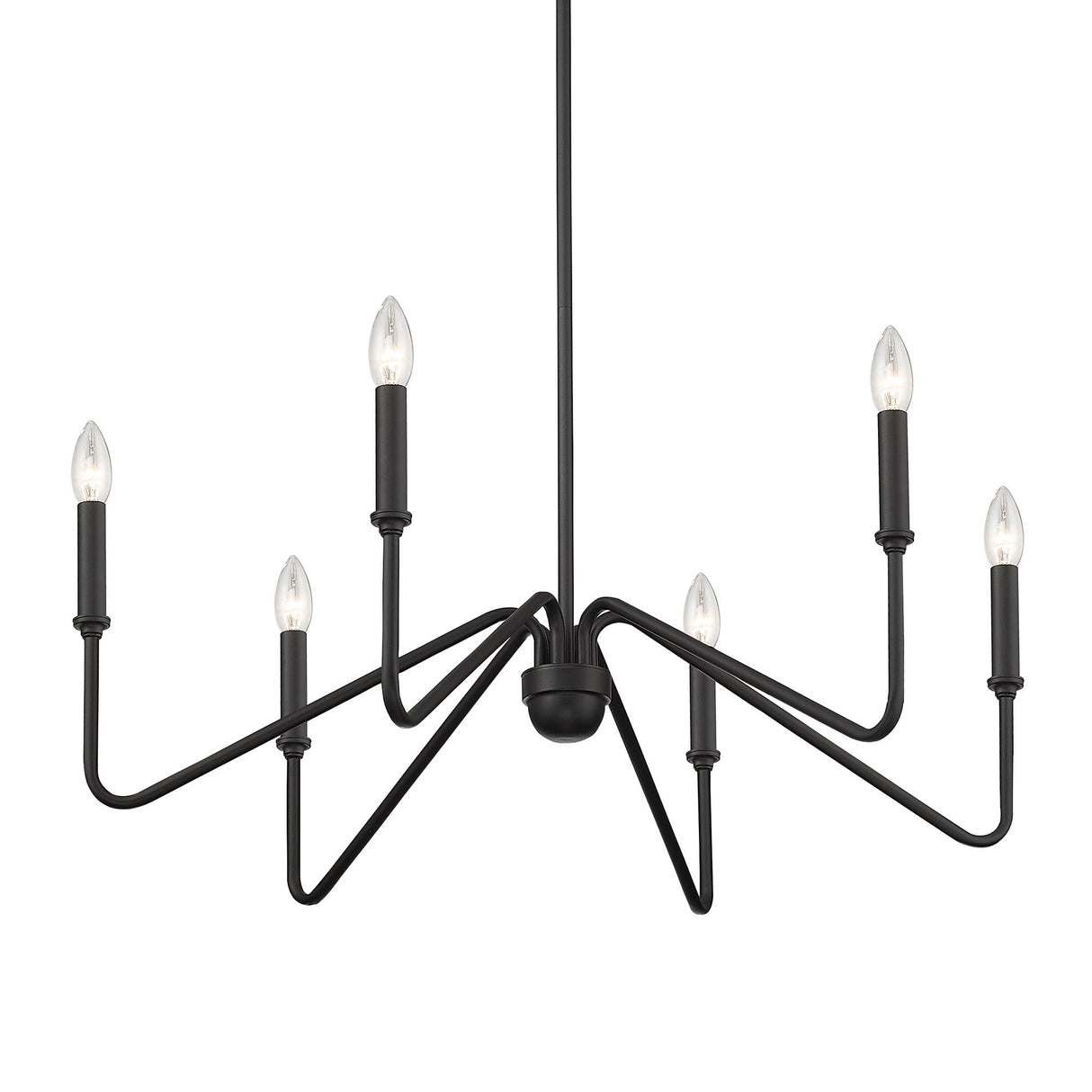 Kennedy Natural Black 6 Light Chandelier