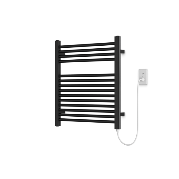 Artos Denby 27" x 24" Plug-In Heated Towel Rail Matte Black – M06860P-BK