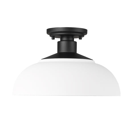 Levitt Natural Black Semi-Flush - Outdoor