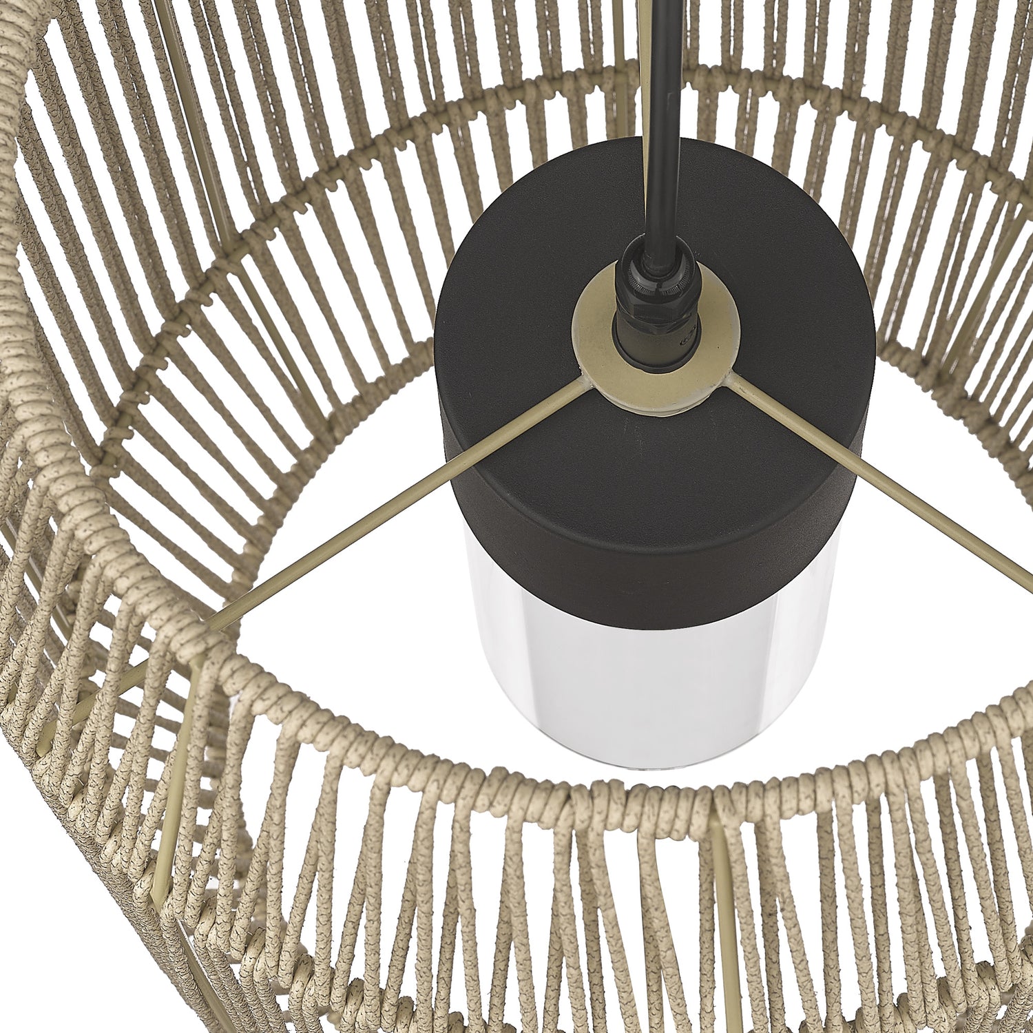 Seabrooke Outdoor 1 Light Pendant in Natural Black