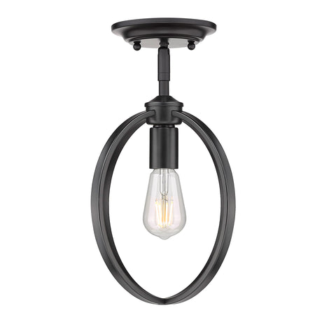 Colson BLK Semi-Flush in Matte Black