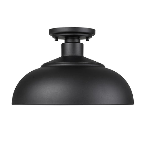 Levitt Natural Black Semi-Flush - Outdoor