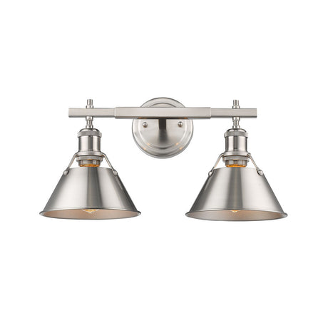 Orwell PW 2 Light Bath Vanity in Pewter with Pewter Shade