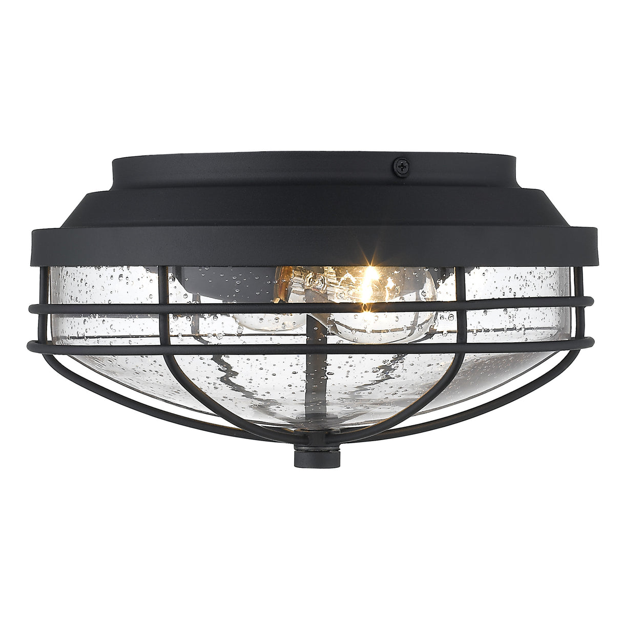 Seaport Outdoor Flush Mount in Natural Black