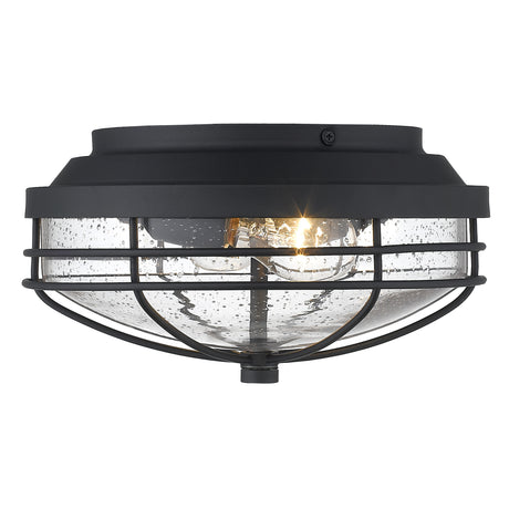 Seaport Outdoor Flush Mount in Natural Black