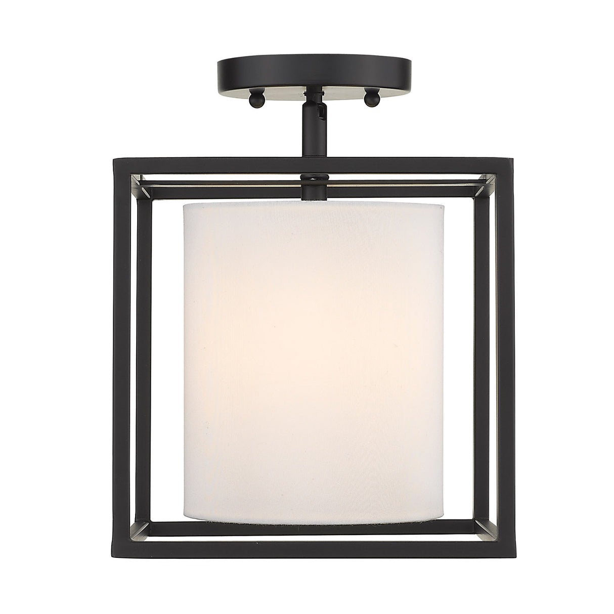 Manhattan Semi-Flush in Matte Black