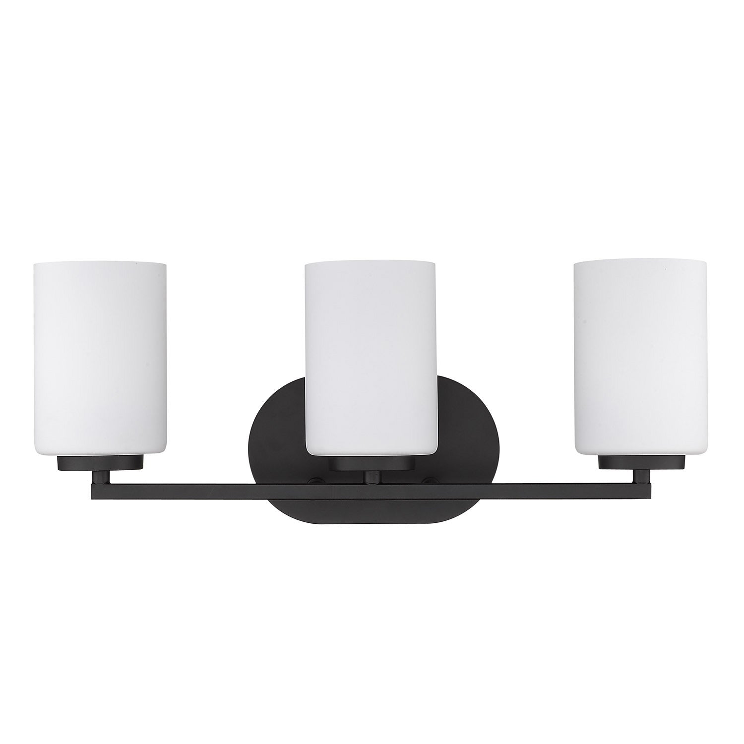 Manhattan 3 Light Bath Vanity in Matte Black