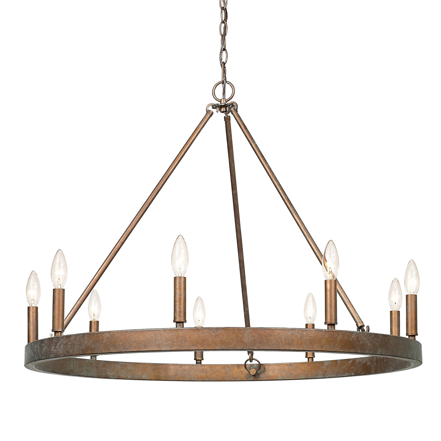 Carraway 9 Light Chandelier in Copper Patina