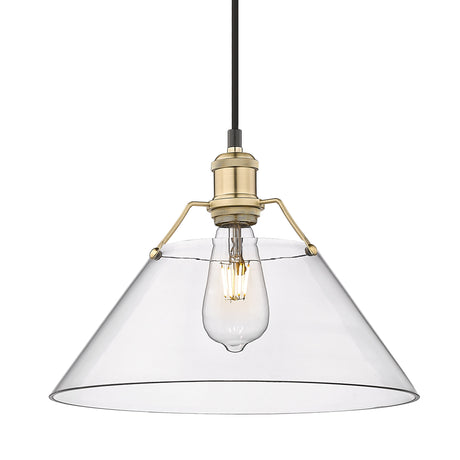 Orwell BCB Large Pendant in Brushed Champagne Bronze with Clear Glass Shade