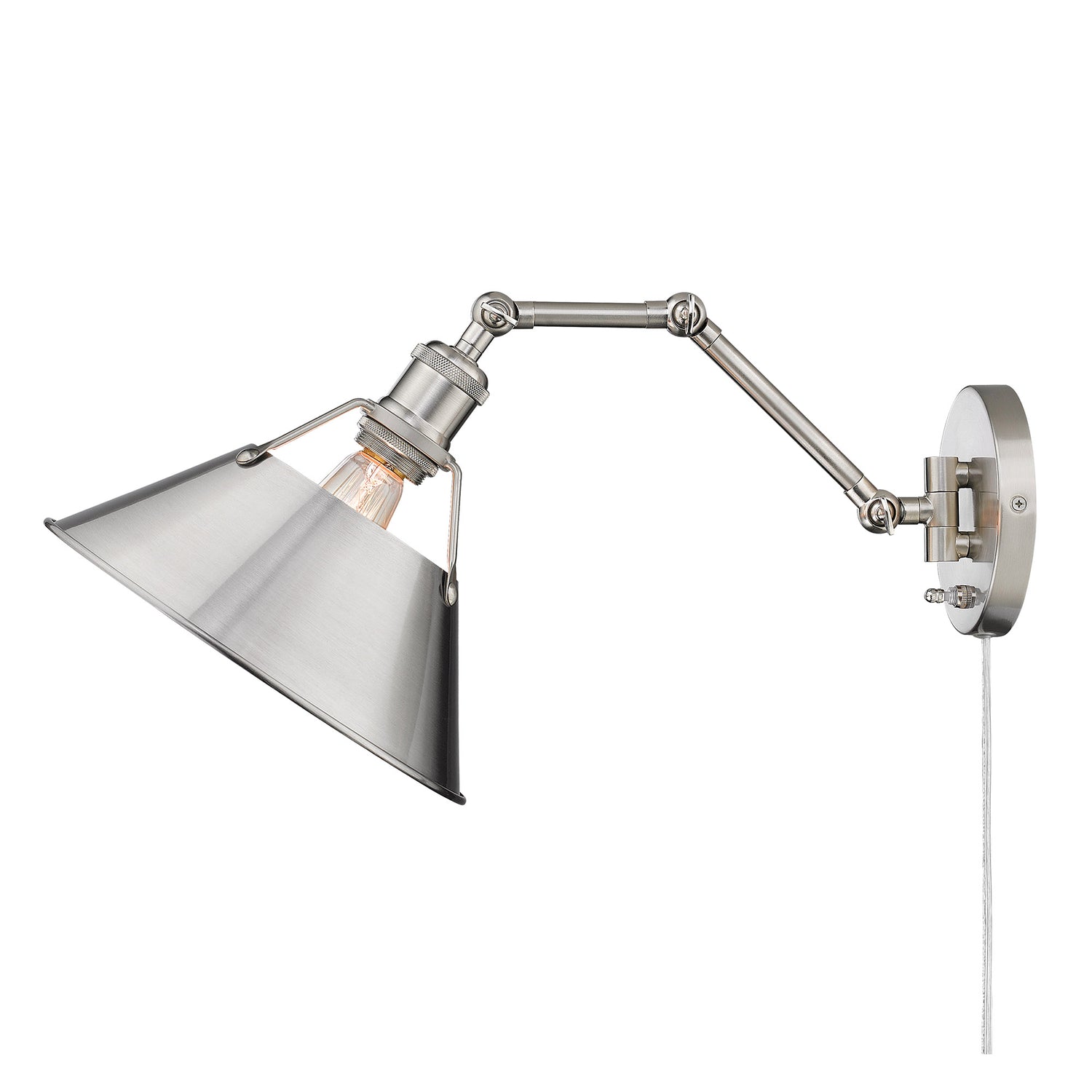 Orwell PW Articulating 1 Light Wall Sconce with Pewter Shade