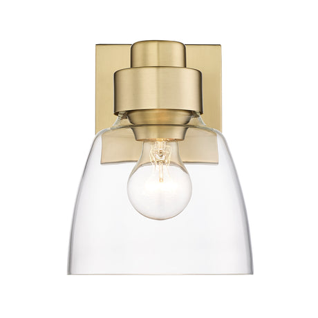 Remy BCB 1 Light Wall Sconce in Brushed Champagne Bronze with Clear Glass Shade