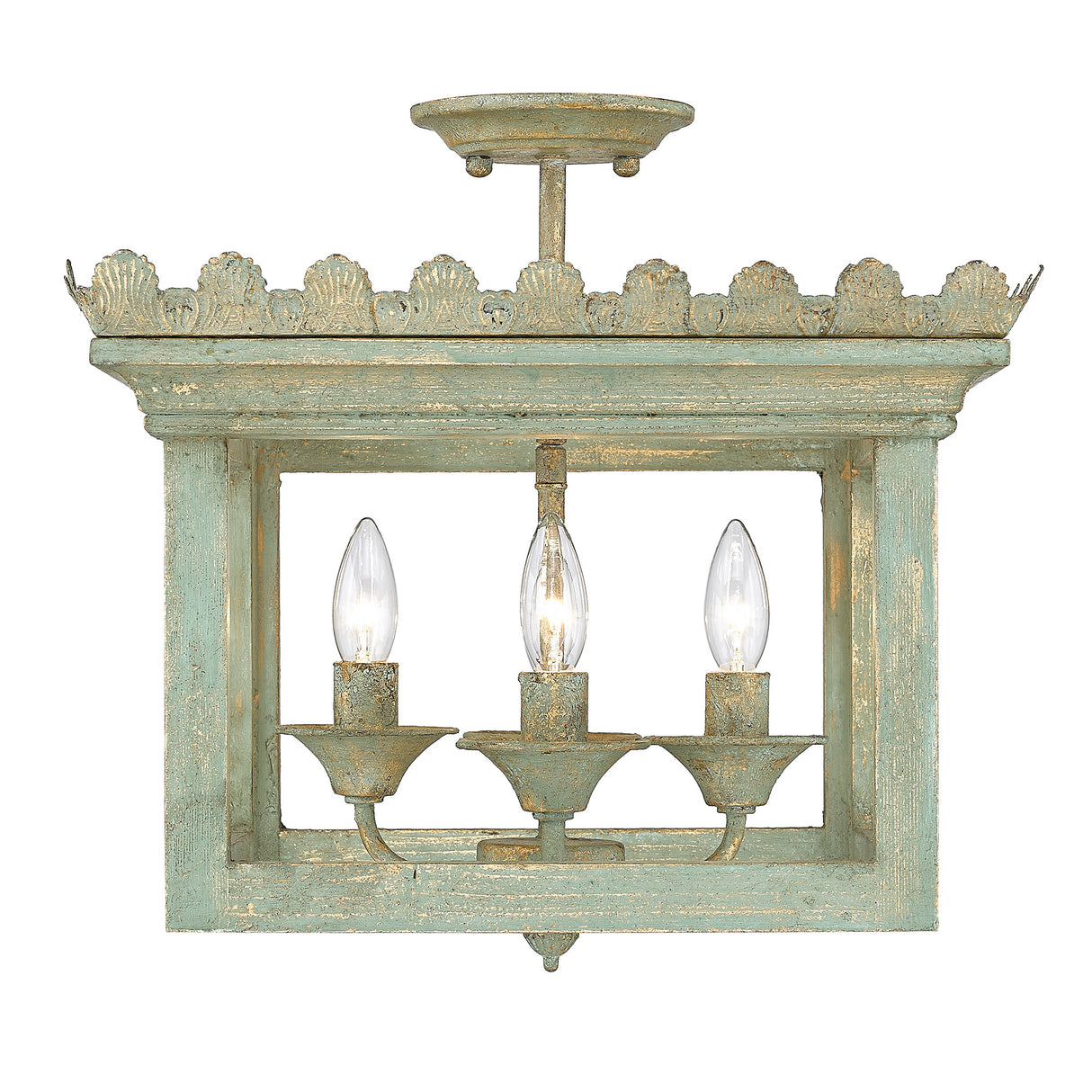 Finley Semi-Flush in Vintage Sage