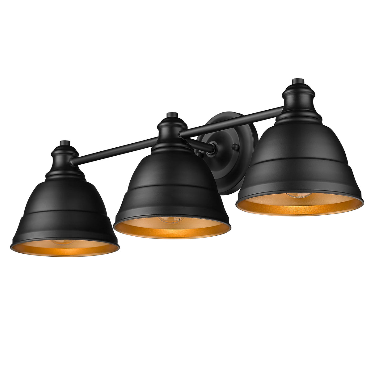 Rebel 3 Light Bath Vanity in Matte Black