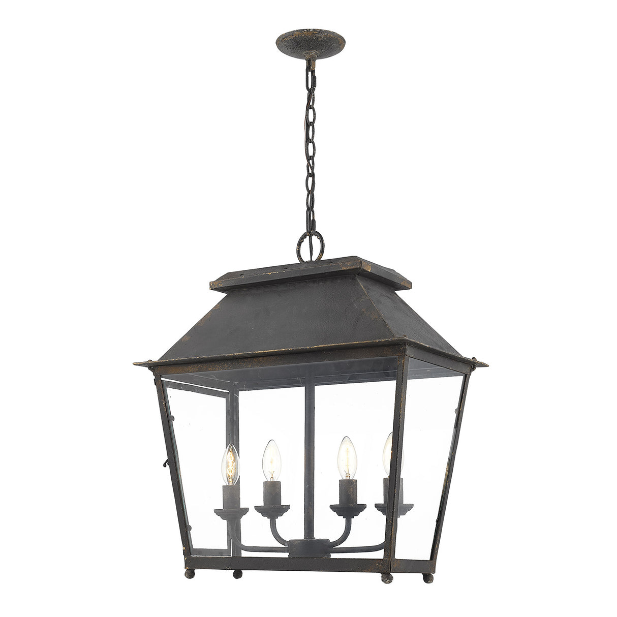 Abingdon 4-Light Pendant in Antique Black Iron