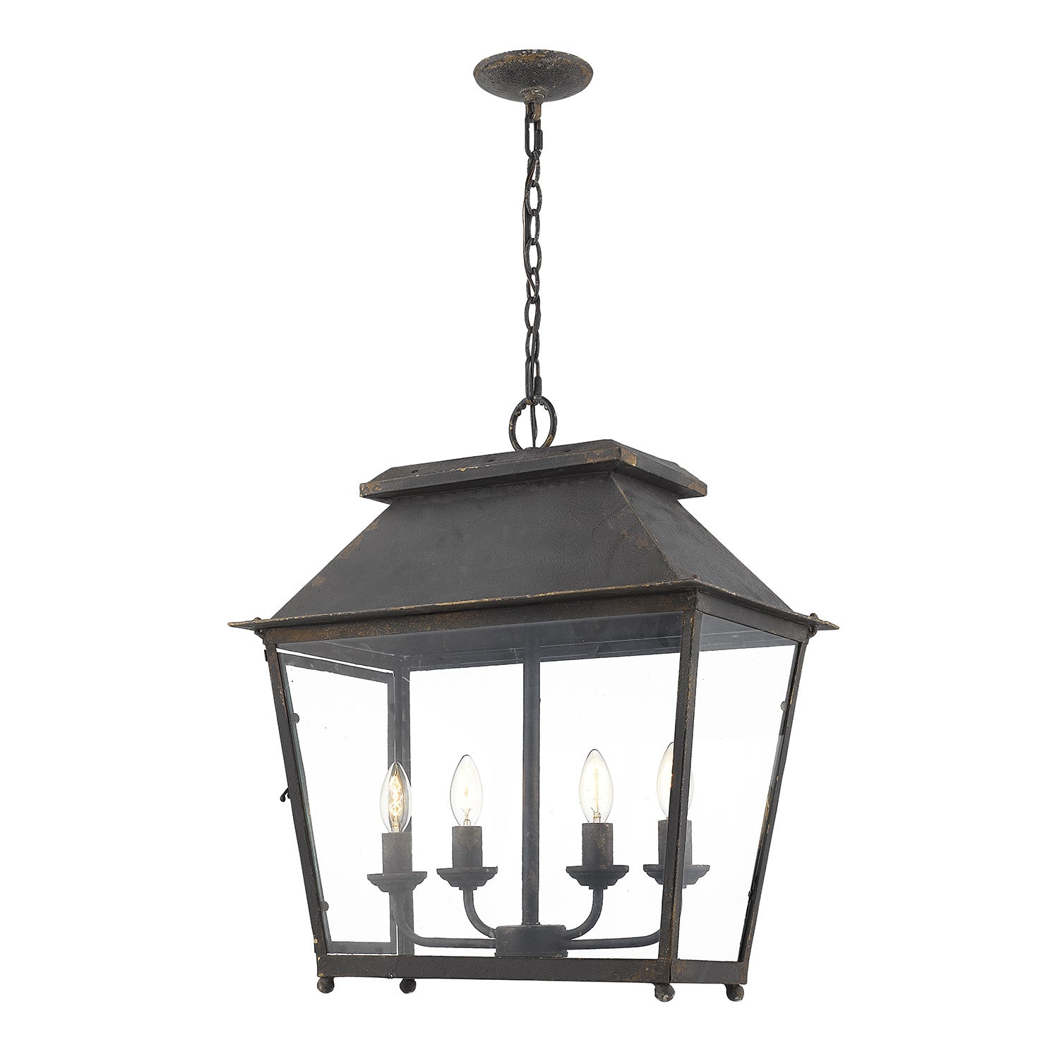 Abingdon 4-Light Pendant in Antique Black Iron