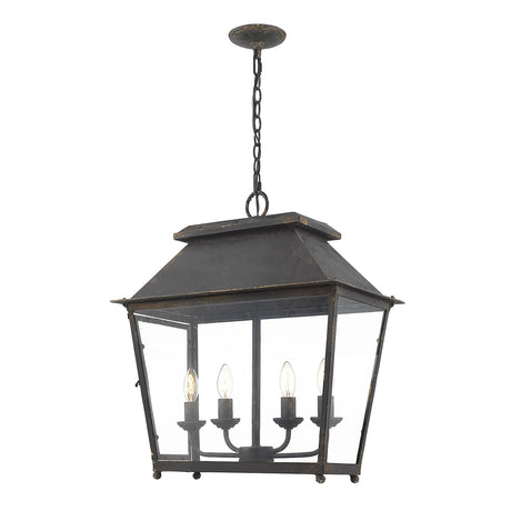 Abingdon 4-Light Pendant in Antique Black Iron