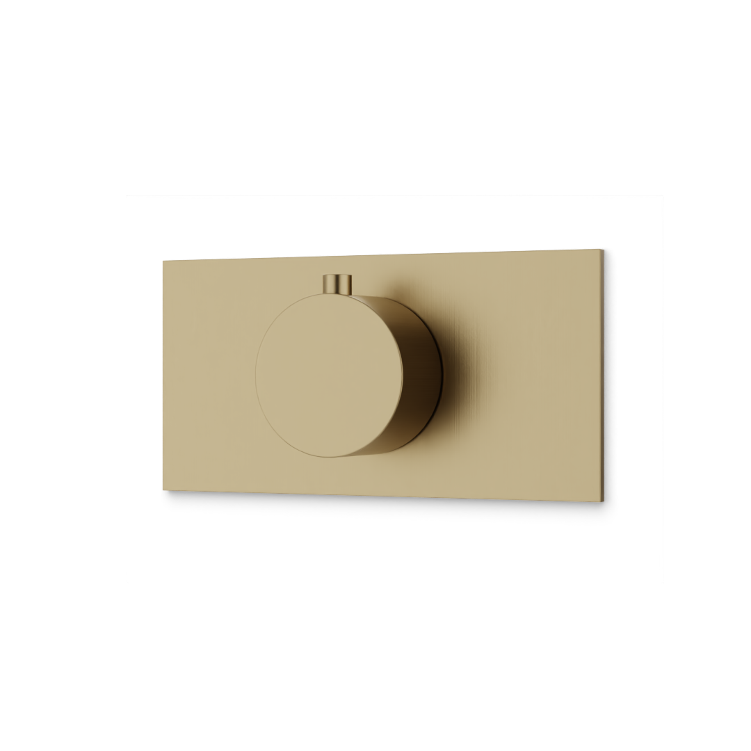 Artos Otella Thermostat Trim Kit with Letterbox Plate Satin Brass – F904A-7TKSB