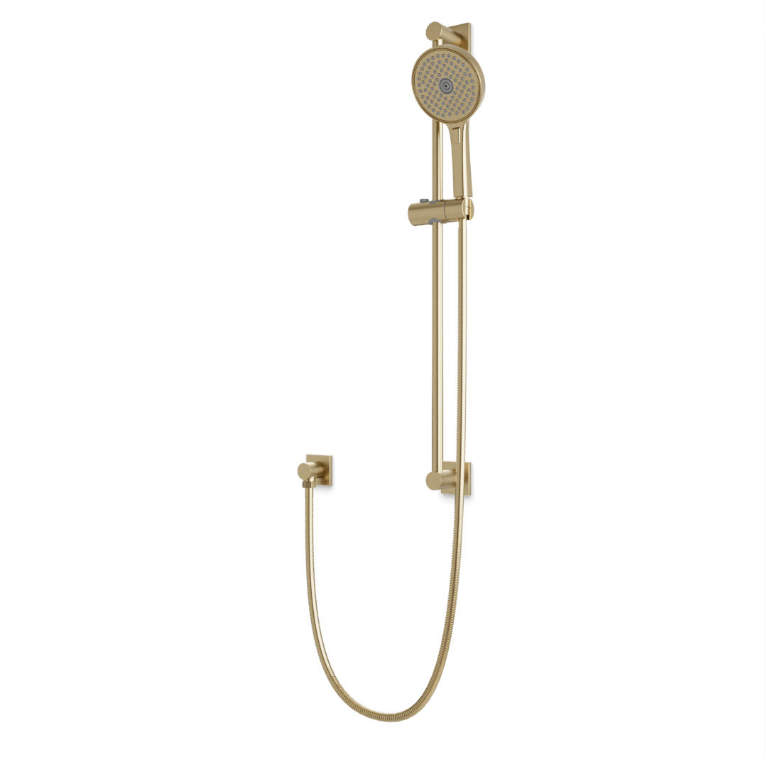 Artos Otella Multifunction Flexible Hose Slide Bar Kit with Separate Water Outlet Satin Brass – F907-117SB