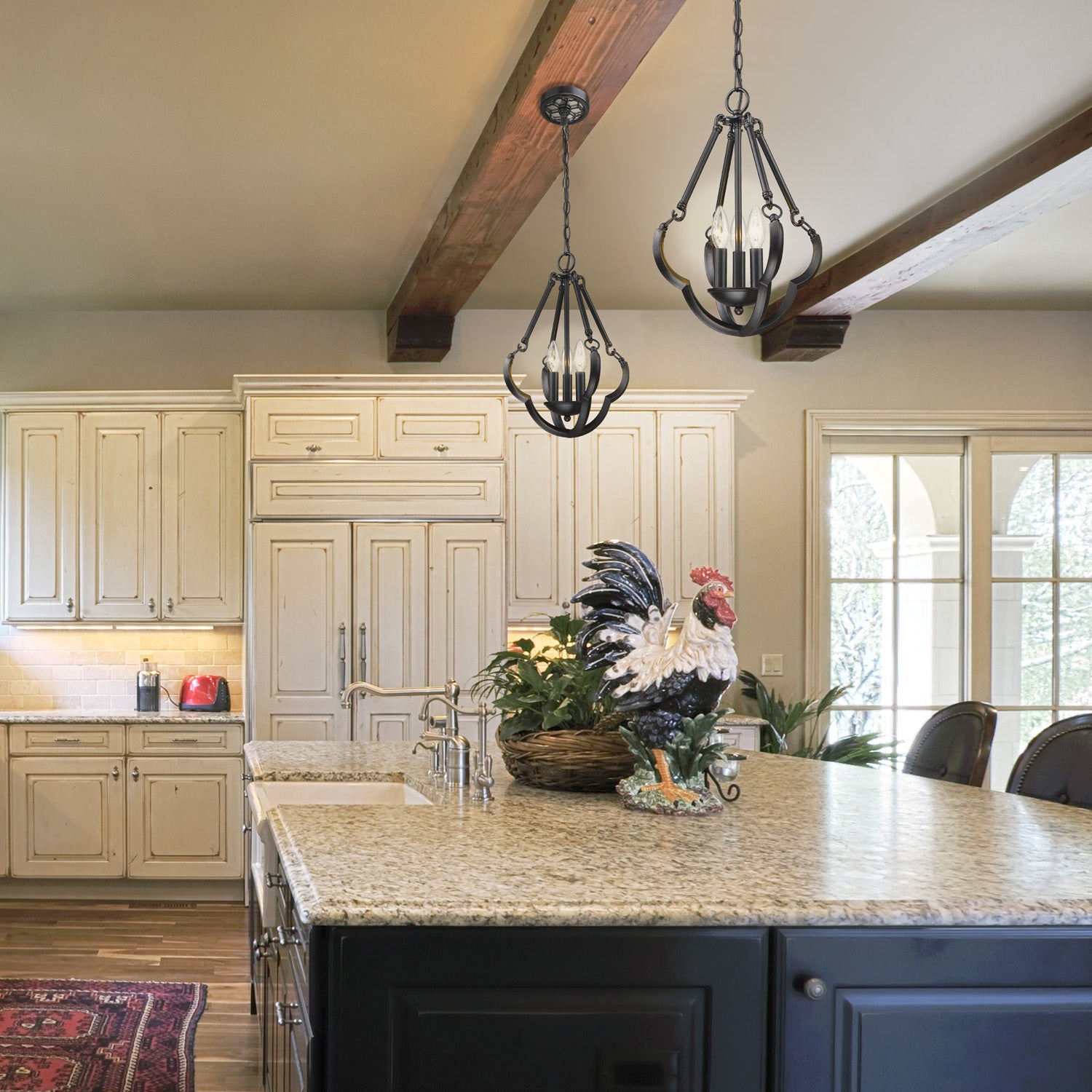 Smithsonian Saxon Semi Flush Convertible in Aged Bronze