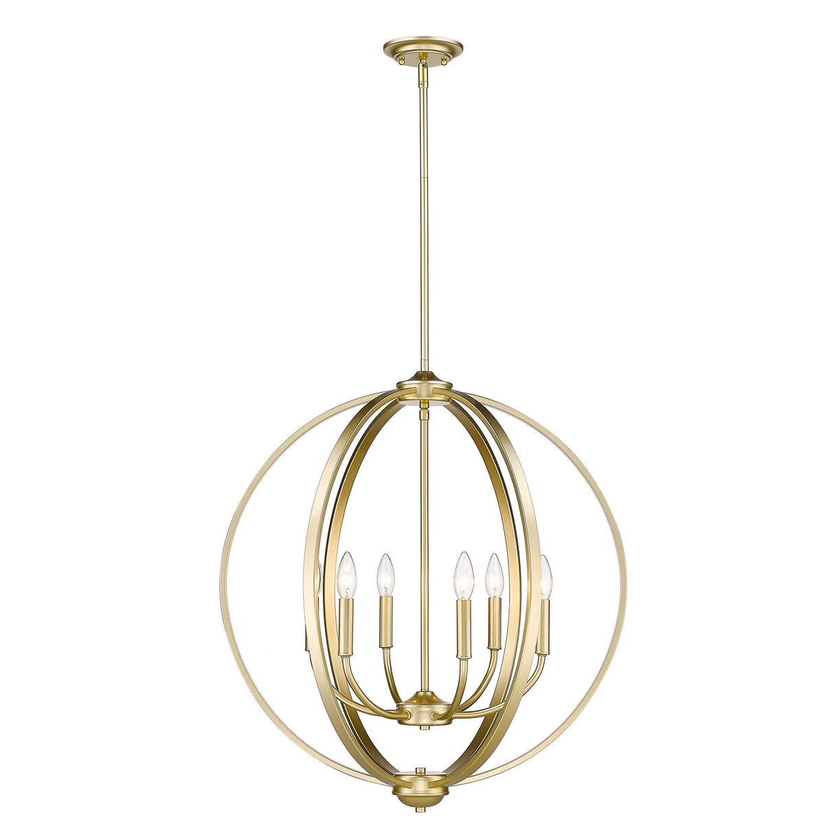 Colson OG 6 Light Chandelier in Olympic Gold