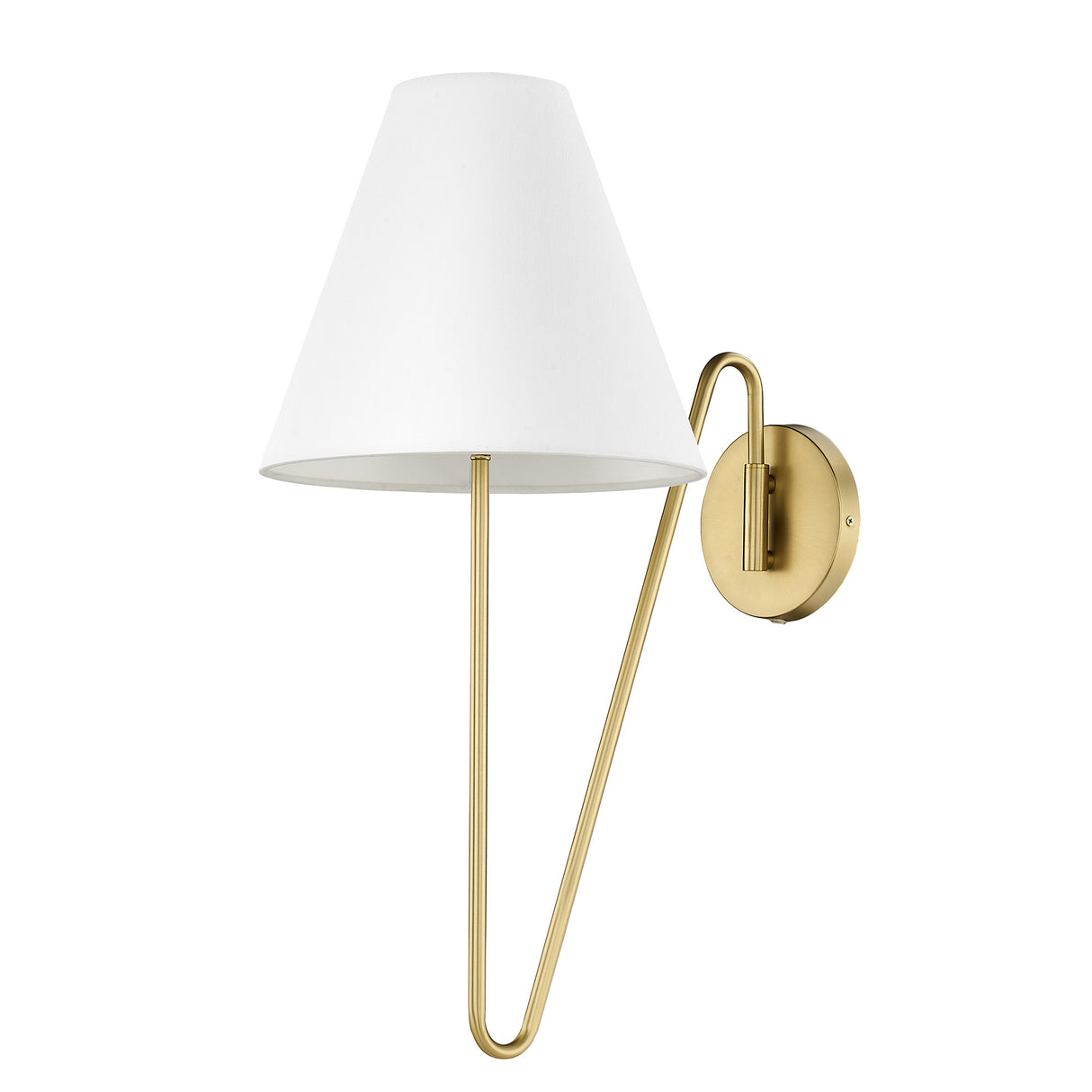 Kennedy BCB 1 Light Articulating Wall Sconce in Brushed Champagne Bronze with Ivory Linen Shade