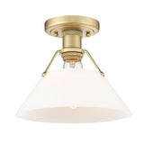 Orwell BCB Flushmount in Brushed Champagne Bronze with Opal Glass Shade
