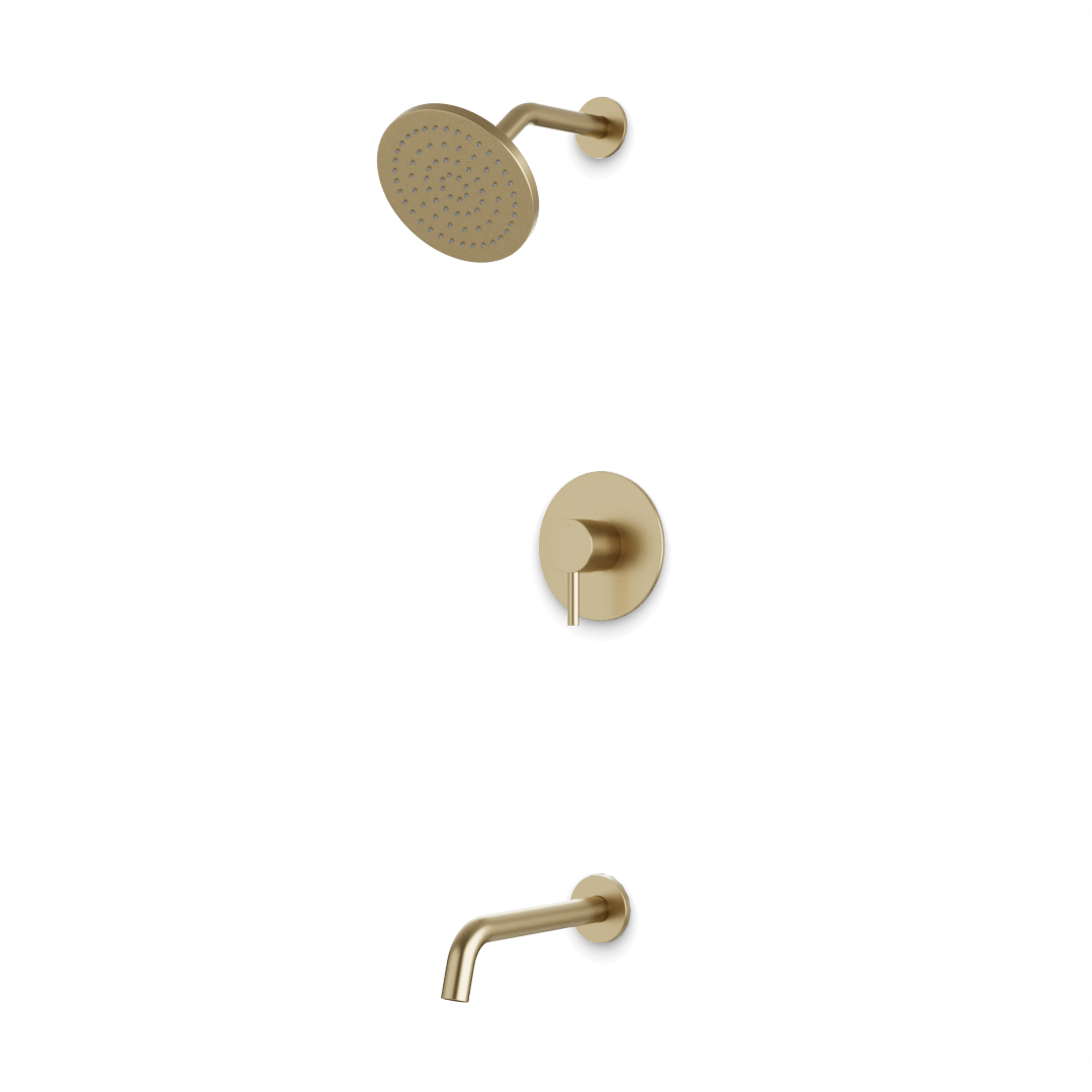 Artos Opera 2-Way Pressure Balance Shower Trim Kit with Tub Filler Satin Brass – TS256SB