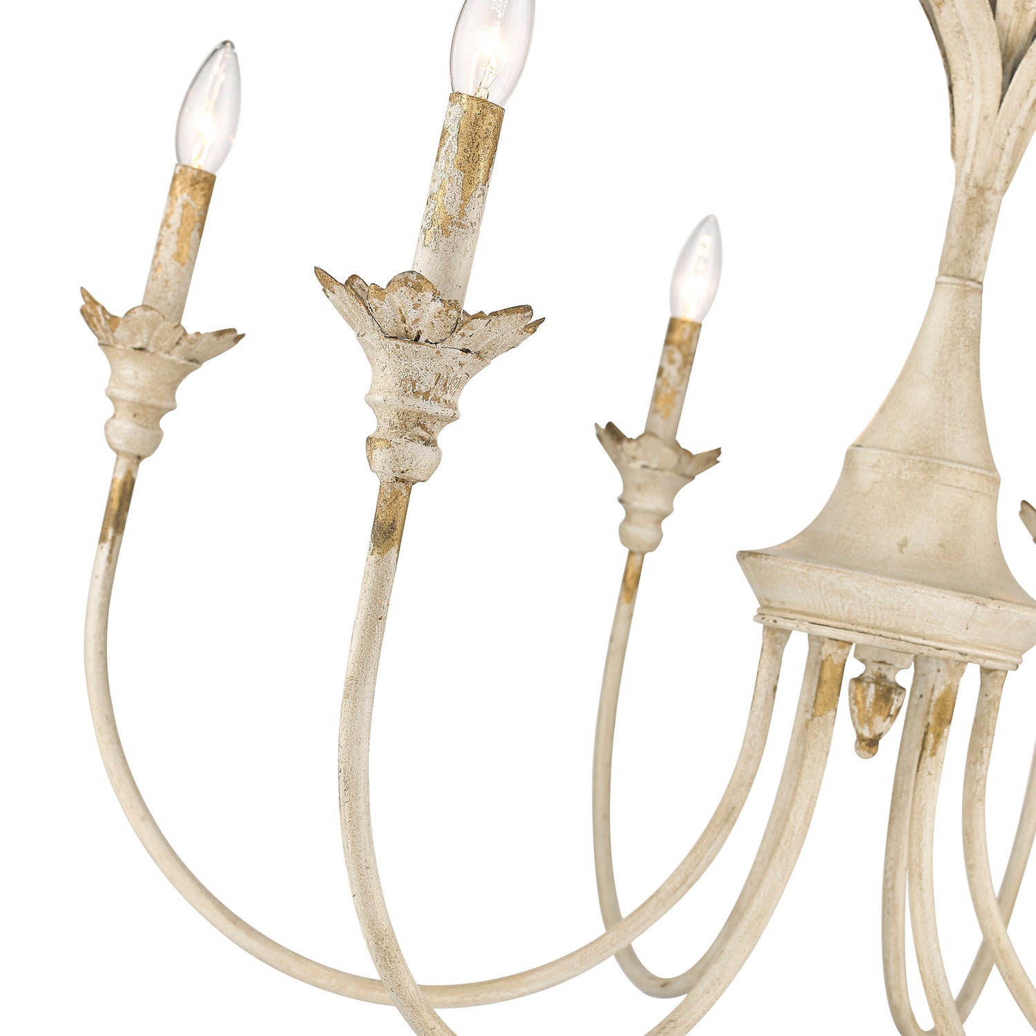 Lillianne 6 Light Chandelier in Antique Ivory