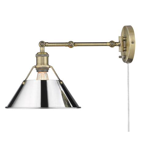 Orwell AB Articulating 1 Light Wall Sconce with Chrome Shade