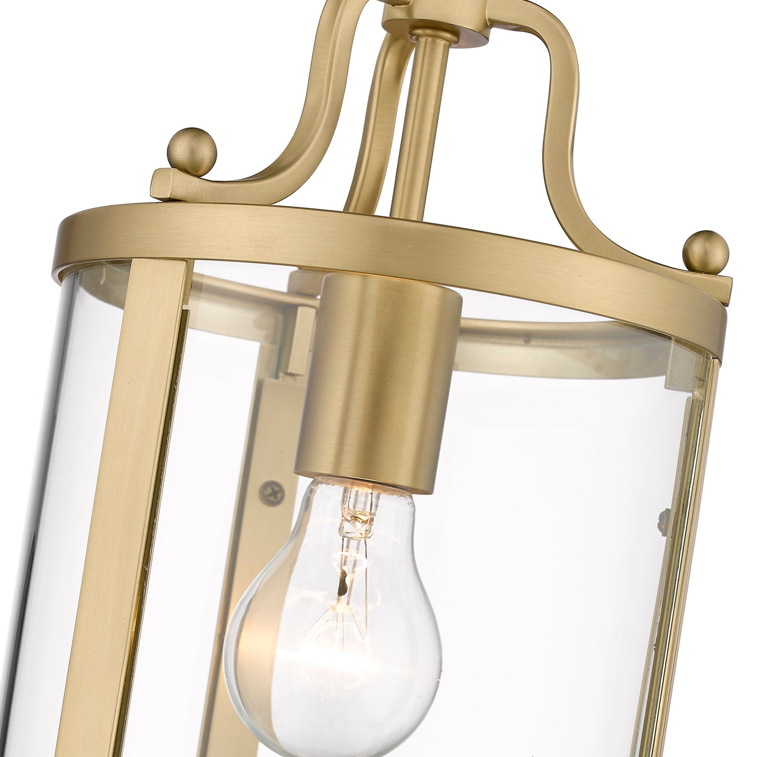 Payton BCB Mini Pendant in Brushed Champagne Bronze with Clear Glass Shade