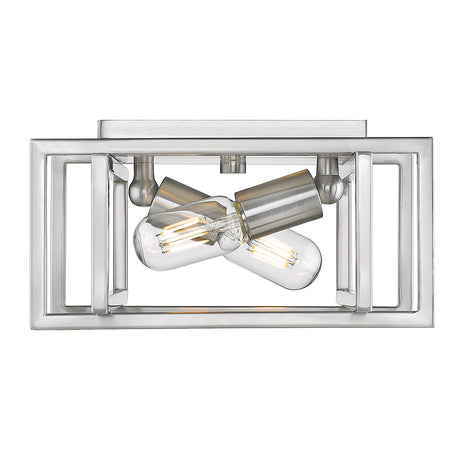 Tribeca Flush Mount in Pewter with Pewter Accents