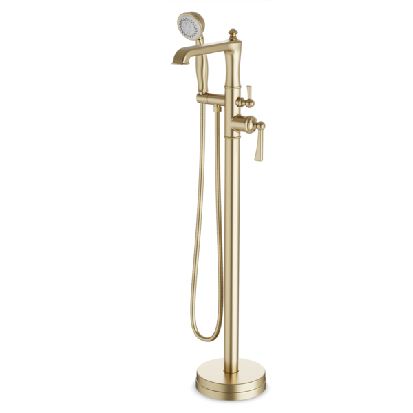 Artos Classic Floor Mount Tub Filler Trim Kit with Hand Held Shower Satin Brass – FS511TKSB